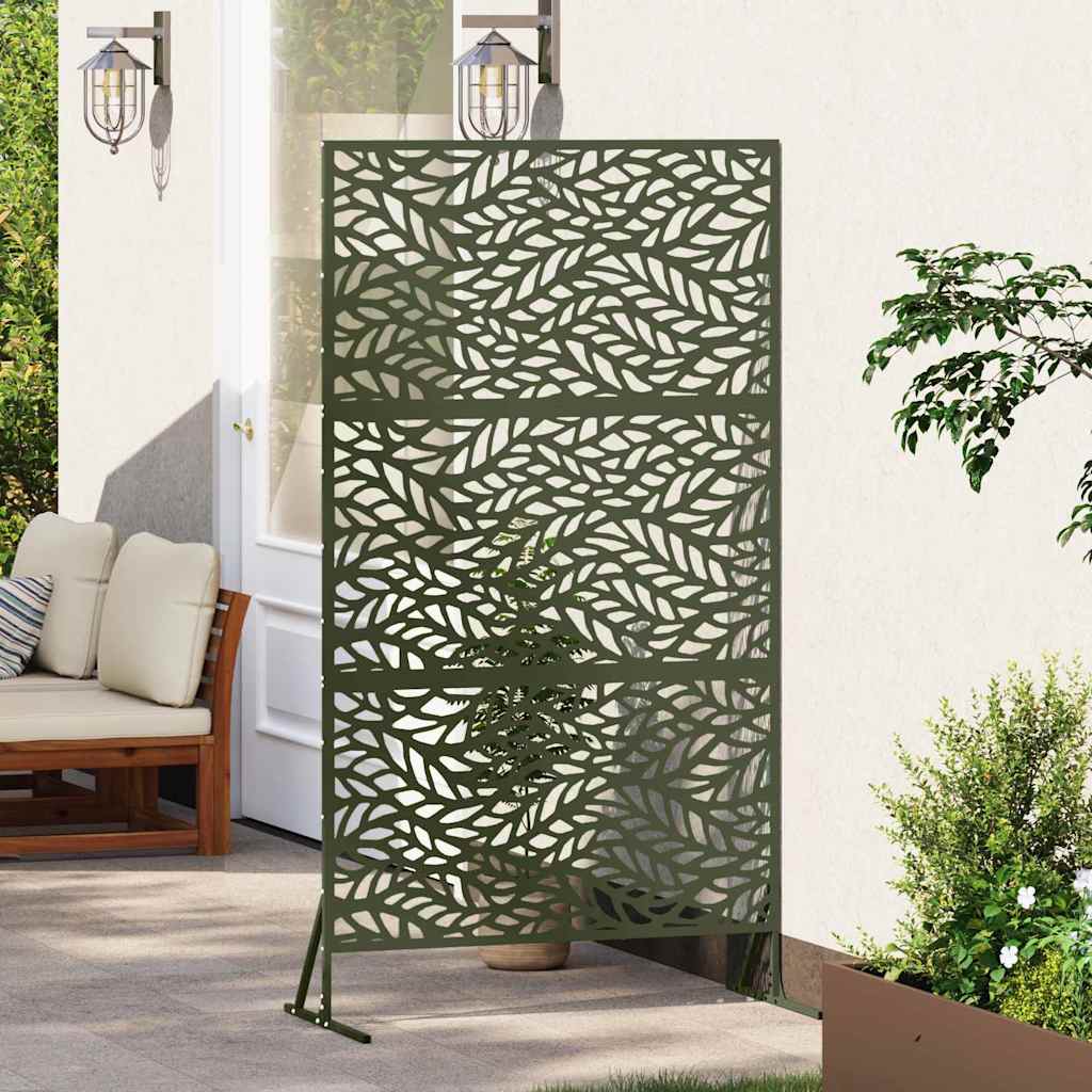 vidaXL Ekran prywatności Oliwkowy 100 x 50 x 180 cm Stal