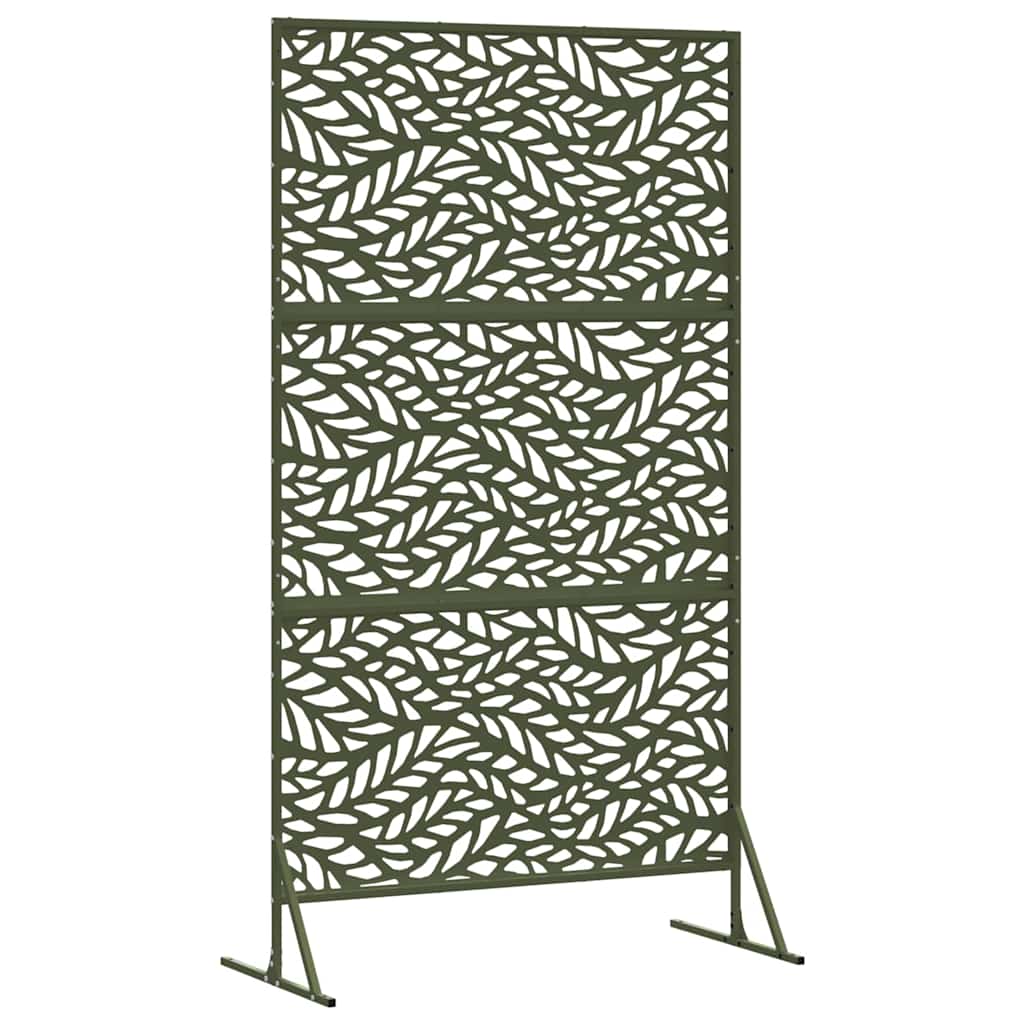 vidaXL Ekran prywatności Oliwkowy 100 x 50 x 180 cm Stal