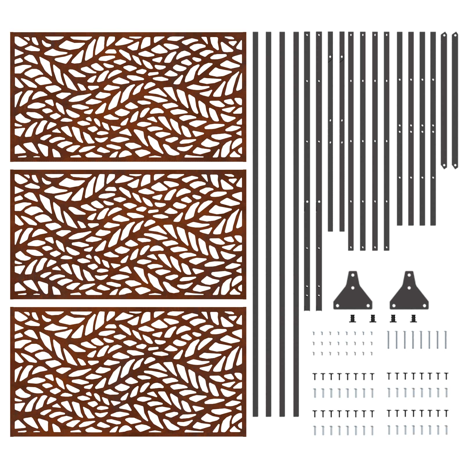 vidaXL Ekran prywatności 100 x 50 x 180 cm Stal kortenowska Rdzawy