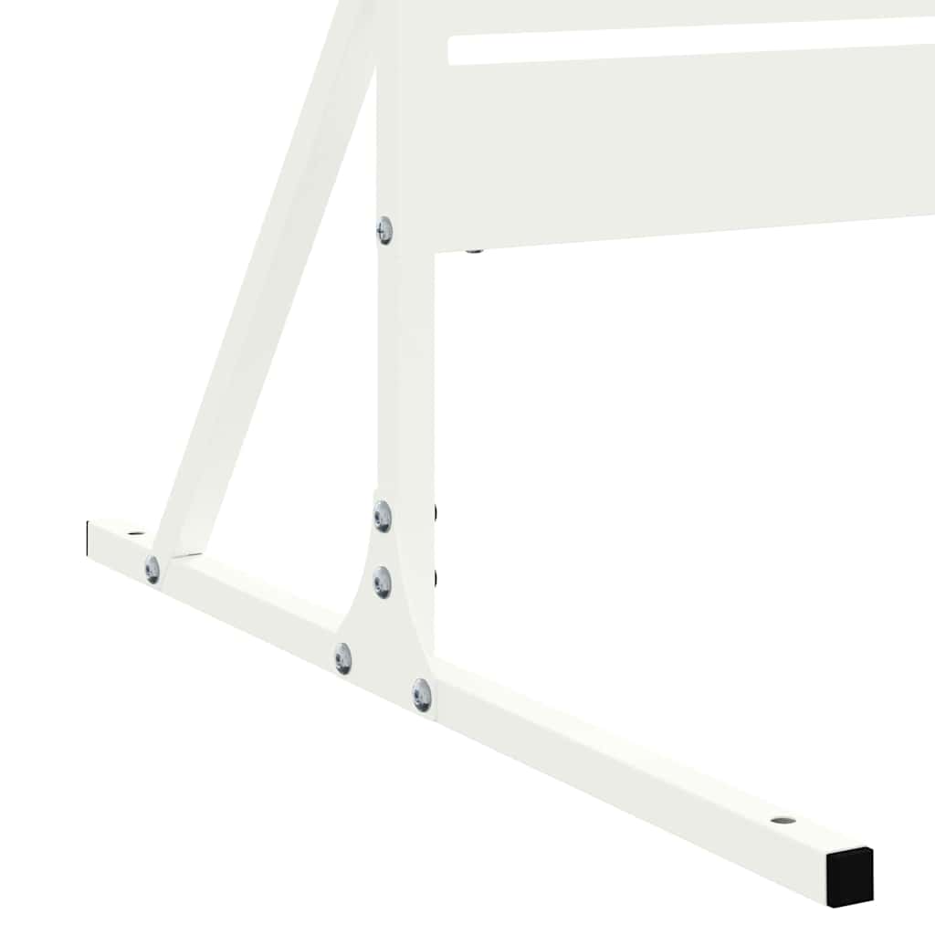 vidaXL Ekran prywatności Biały 100 x 50 x 180 cm Stal