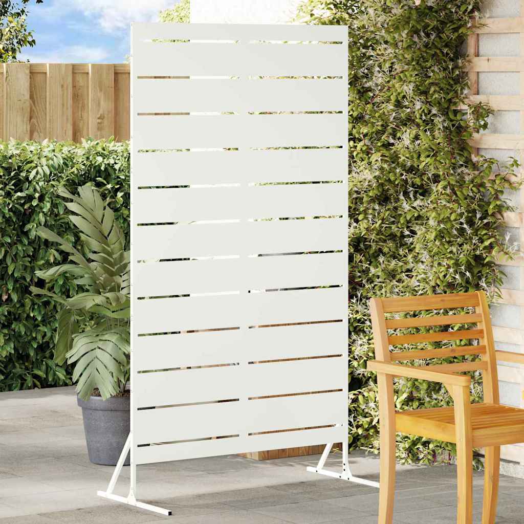 vidaXL Ekran prywatności Biały 100 x 50 x 180 cm Stal