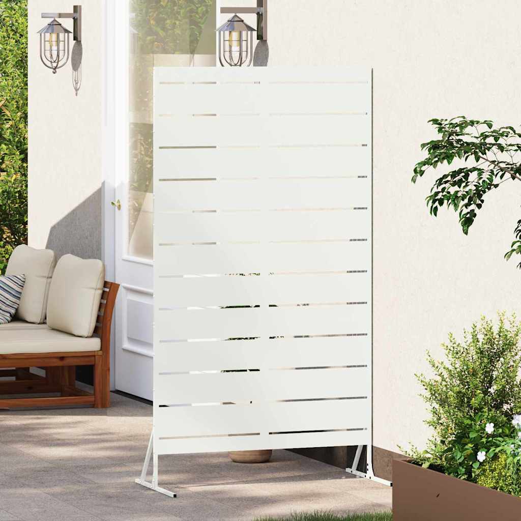 vidaXL Ekran prywatności Biały 100 x 50 x 180 cm Stal