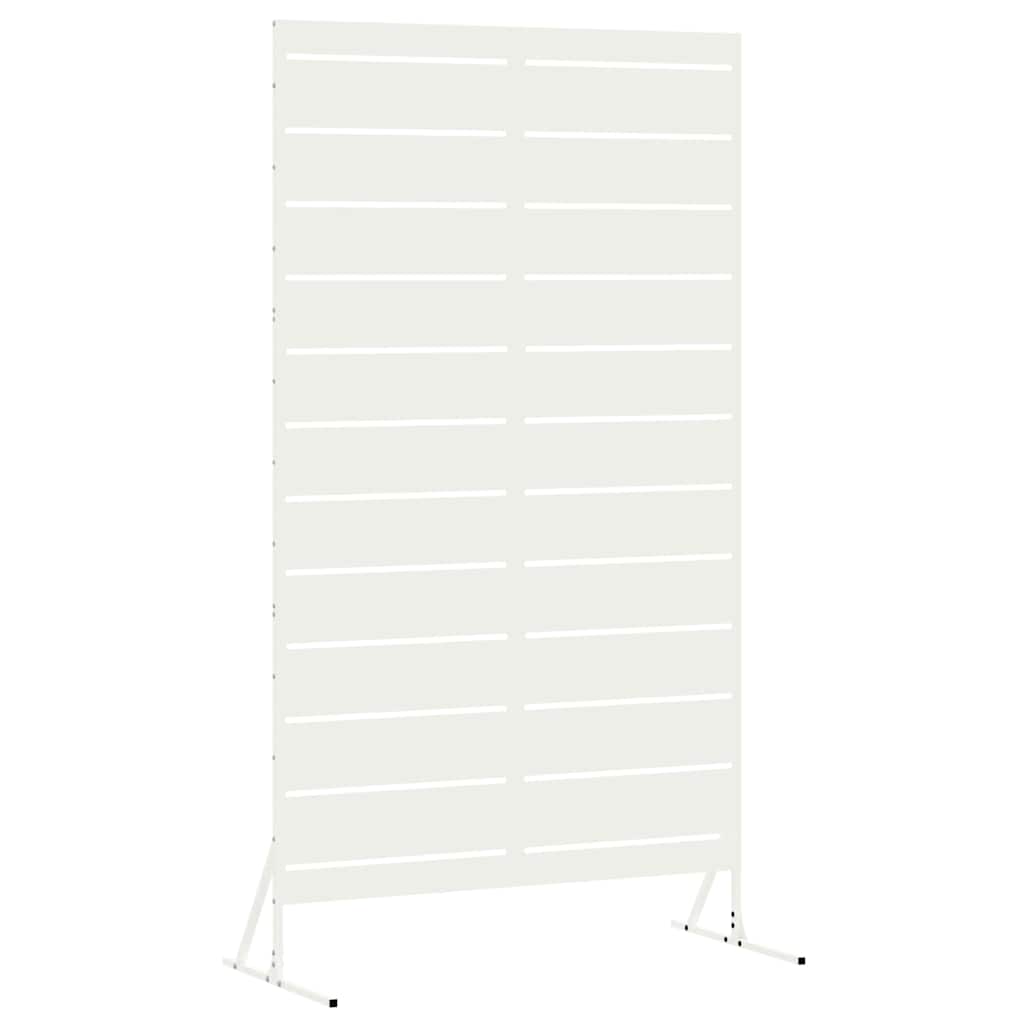 vidaXL Ekran prywatności Biały 100 x 50 x 180 cm Stal