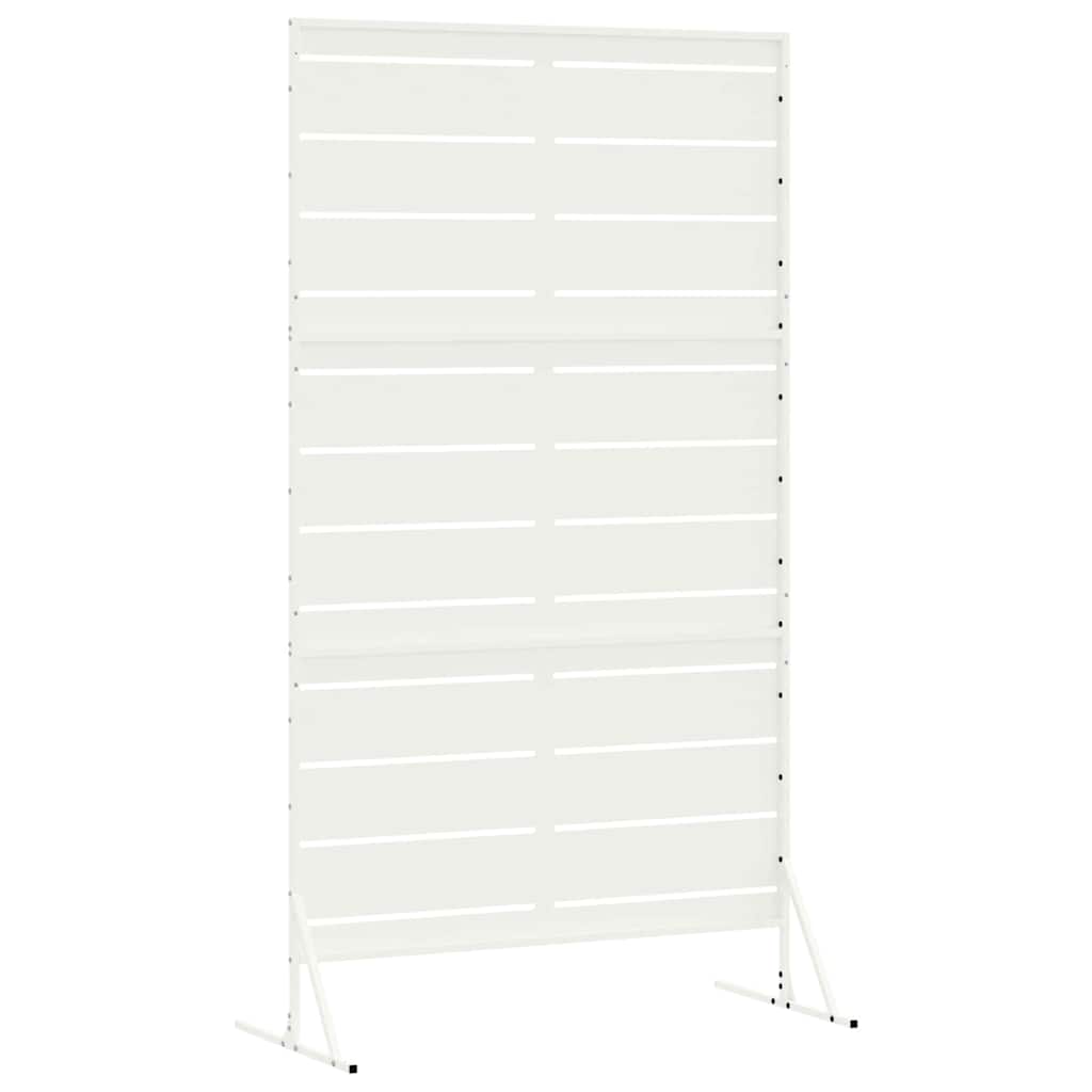 vidaXL Ekran prywatności Biały 100 x 50 x 180 cm Stal