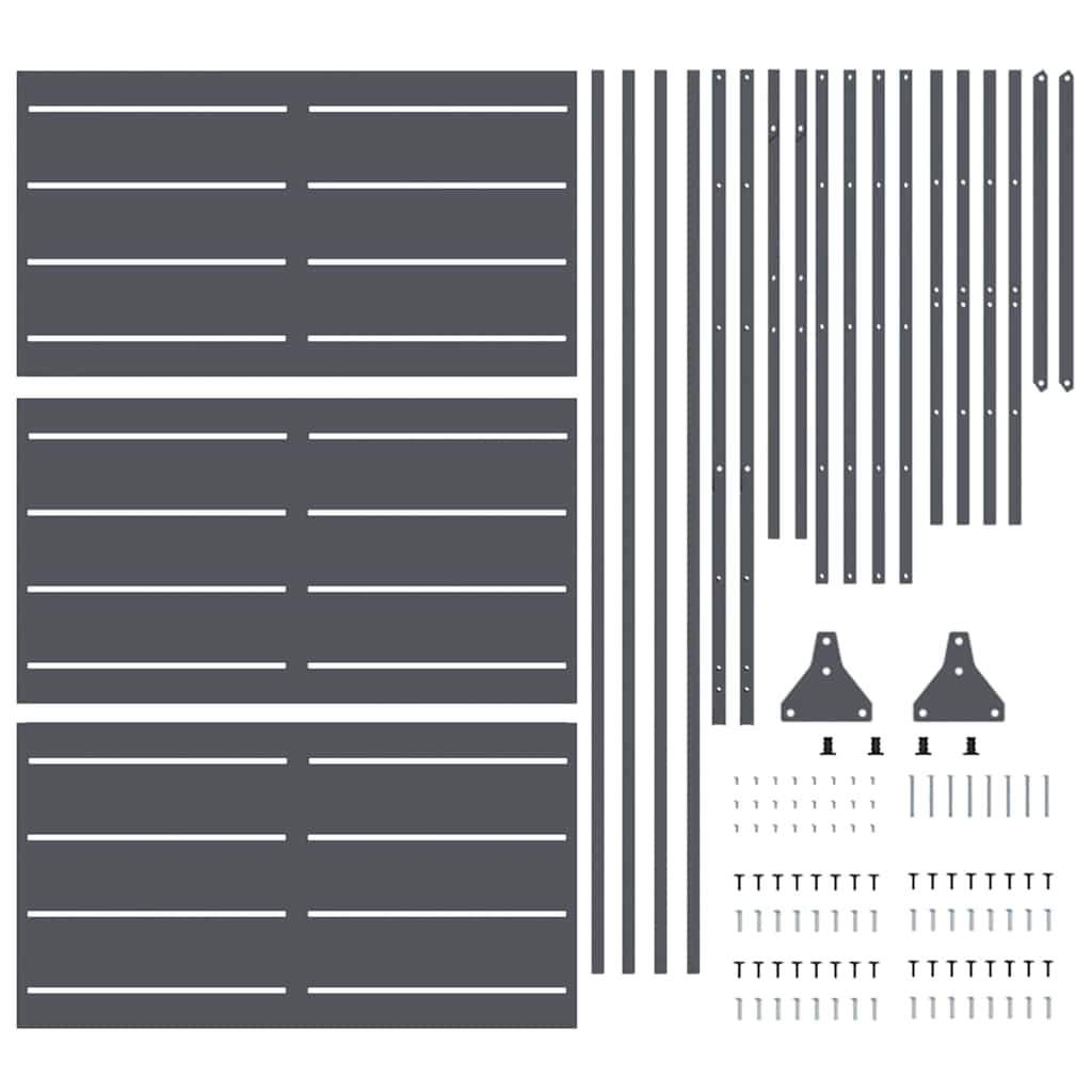vidaXL Ekran prywatności 100 x 50 x 180 cm Stal antracytowy