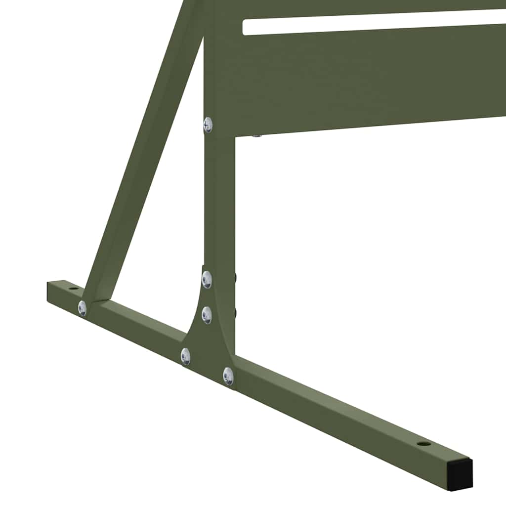 vidaXL Ekran prywatności Oliwkowy 100 x 50 x 180 cm Stal