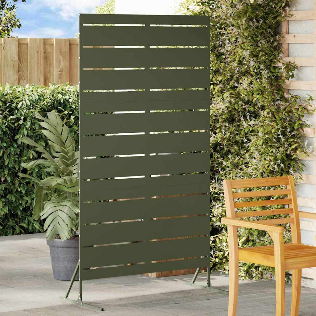 vidaXL Ekran prywatności Oliwkowy 100 x 50 x 180 cm Stal