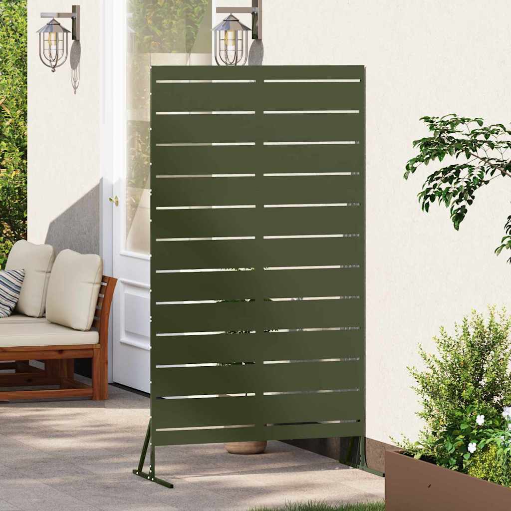 vidaXL Ekran prywatności Oliwkowy 100 x 50 x 180 cm Stal