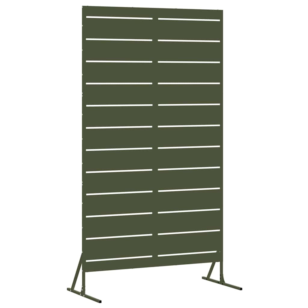 vidaXL Ekran prywatności Oliwkowy 100 x 50 x 180 cm Stal