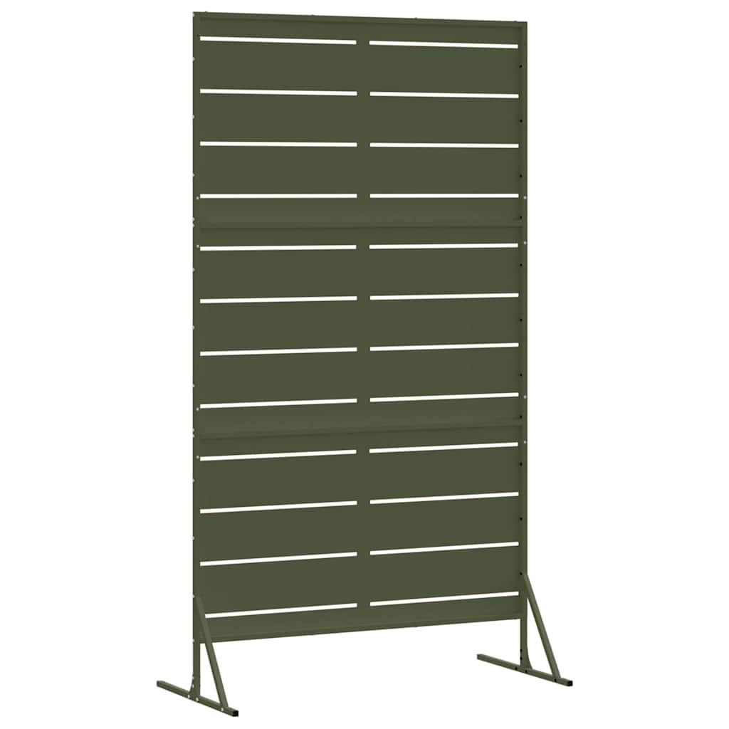 vidaXL Ekran prywatności Oliwkowy 100 x 50 x 180 cm Stal
