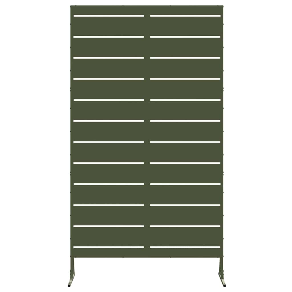 vidaXL Ekran prywatności Oliwkowy 100 x 50 x 180 cm Stal