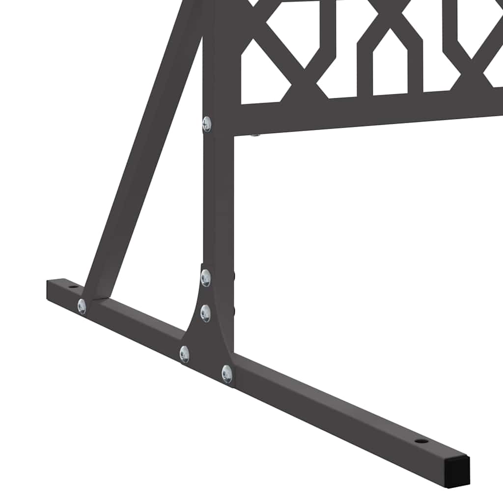 vidaXL Ekran prywatności Czarny 100 x 50 x 180 cm Stal