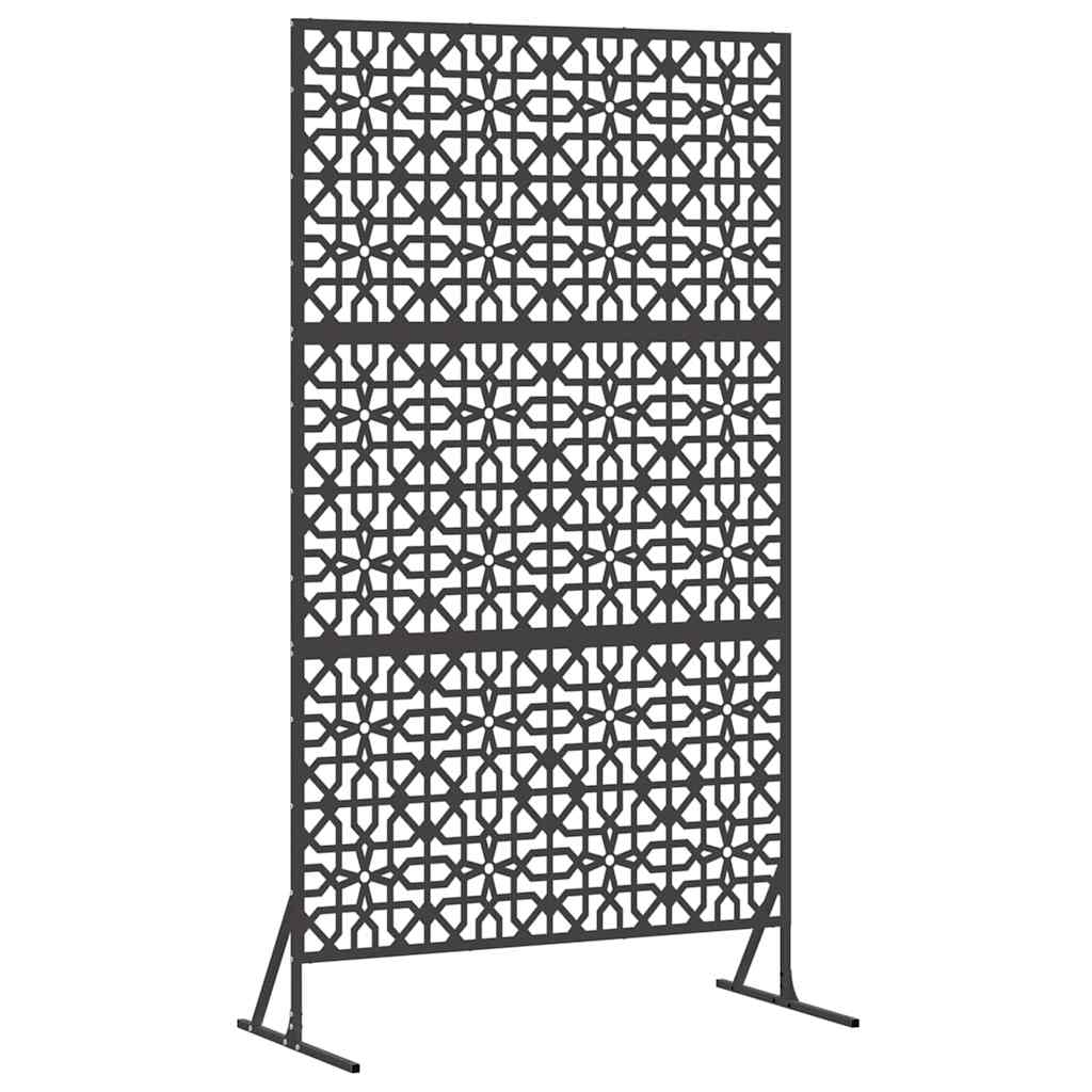 vidaXL Ekran prywatności Czarny 100 x 50 x 180 cm Stal