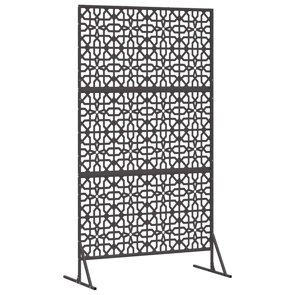 vidaXL Ekran prywatności Czarny 100 x 50 x 180 cm Stal