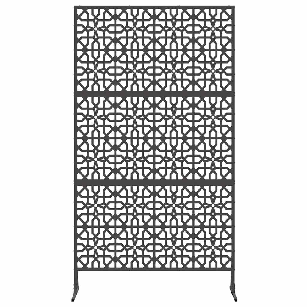 vidaXL Ekran prywatności Czarny 100 x 50 x 180 cm Stal