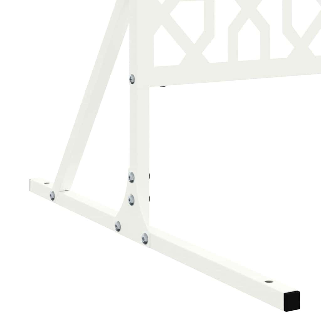 vidaXL Ekran prywatności Biały 100 x 50 x 180 cm Stal