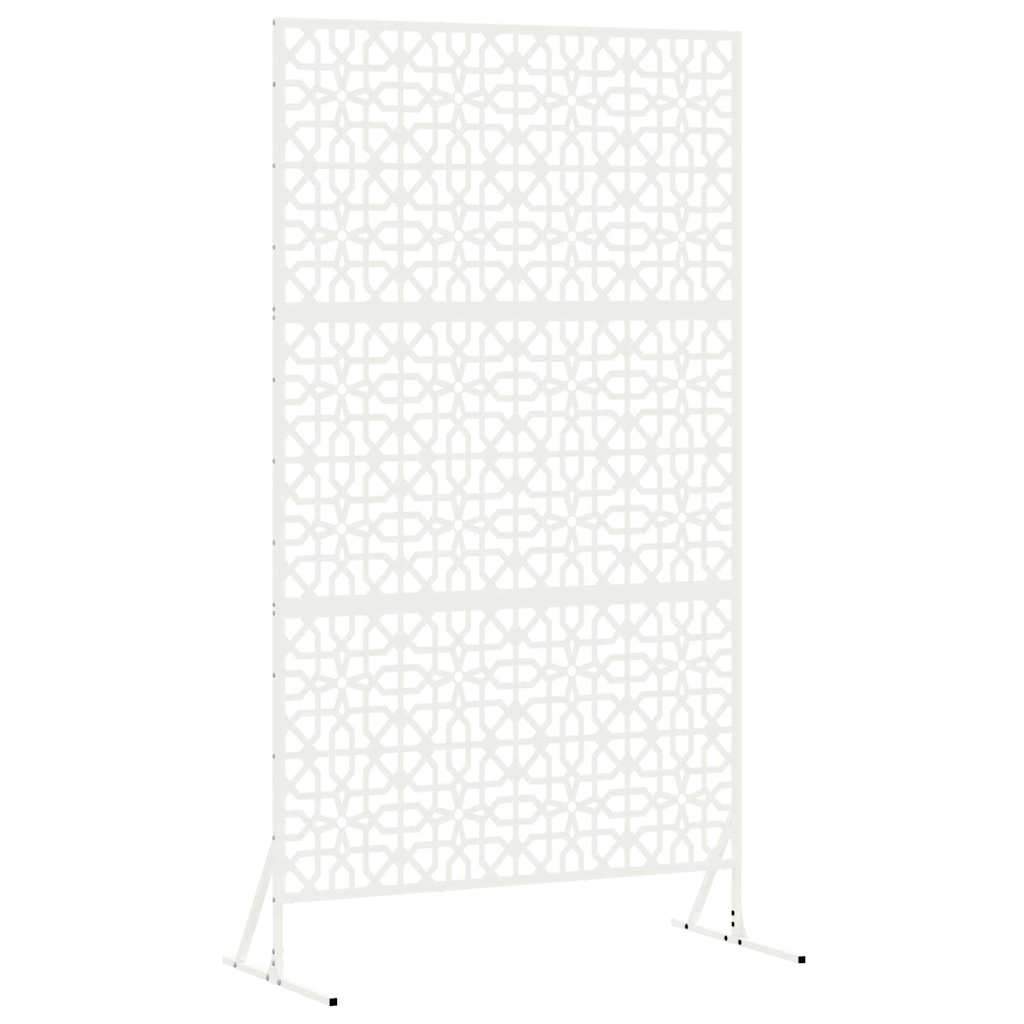 vidaXL Ekran prywatności Biały 100 x 50 x 180 cm Stal