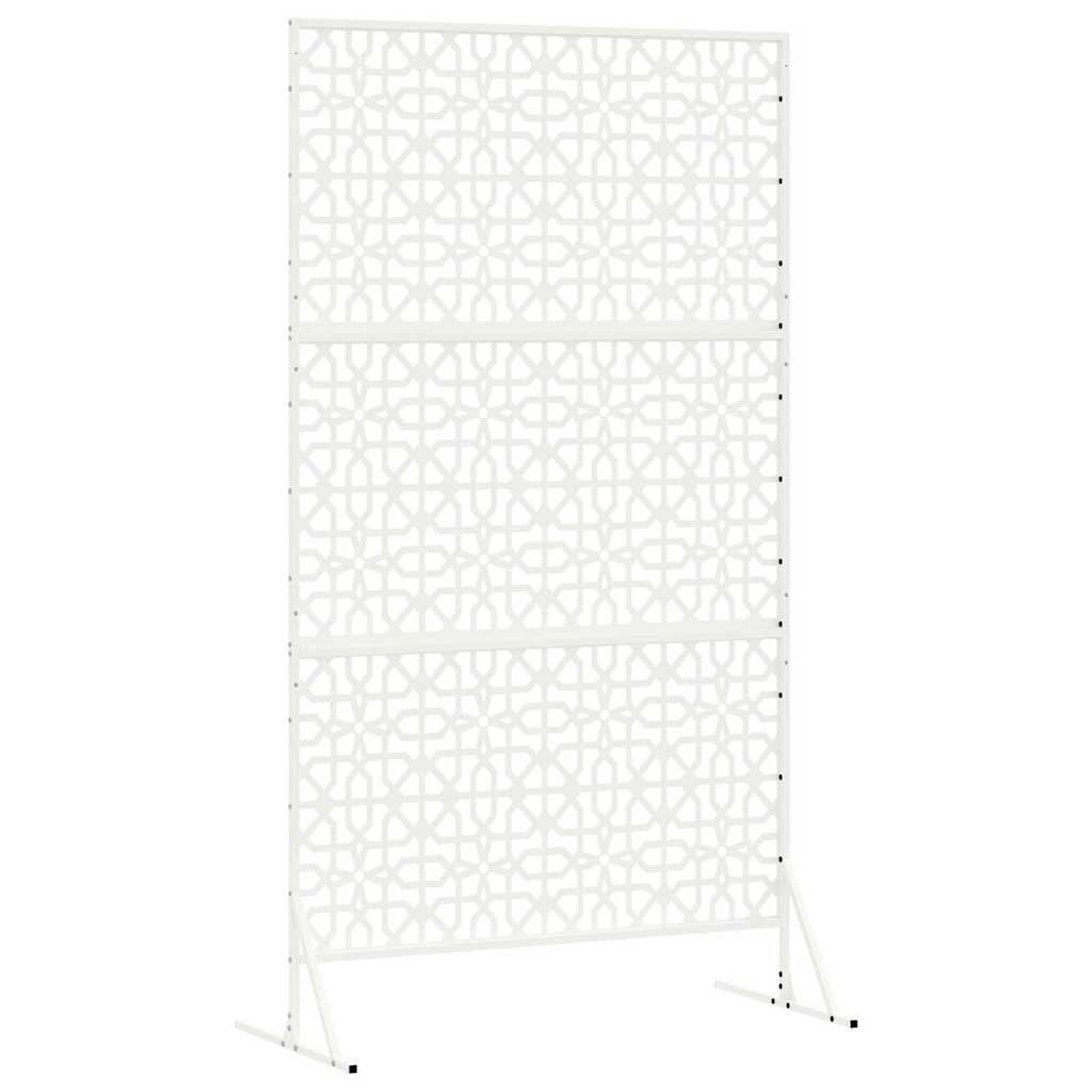 vidaXL Ekran prywatności Biały 100 x 50 x 180 cm Stal