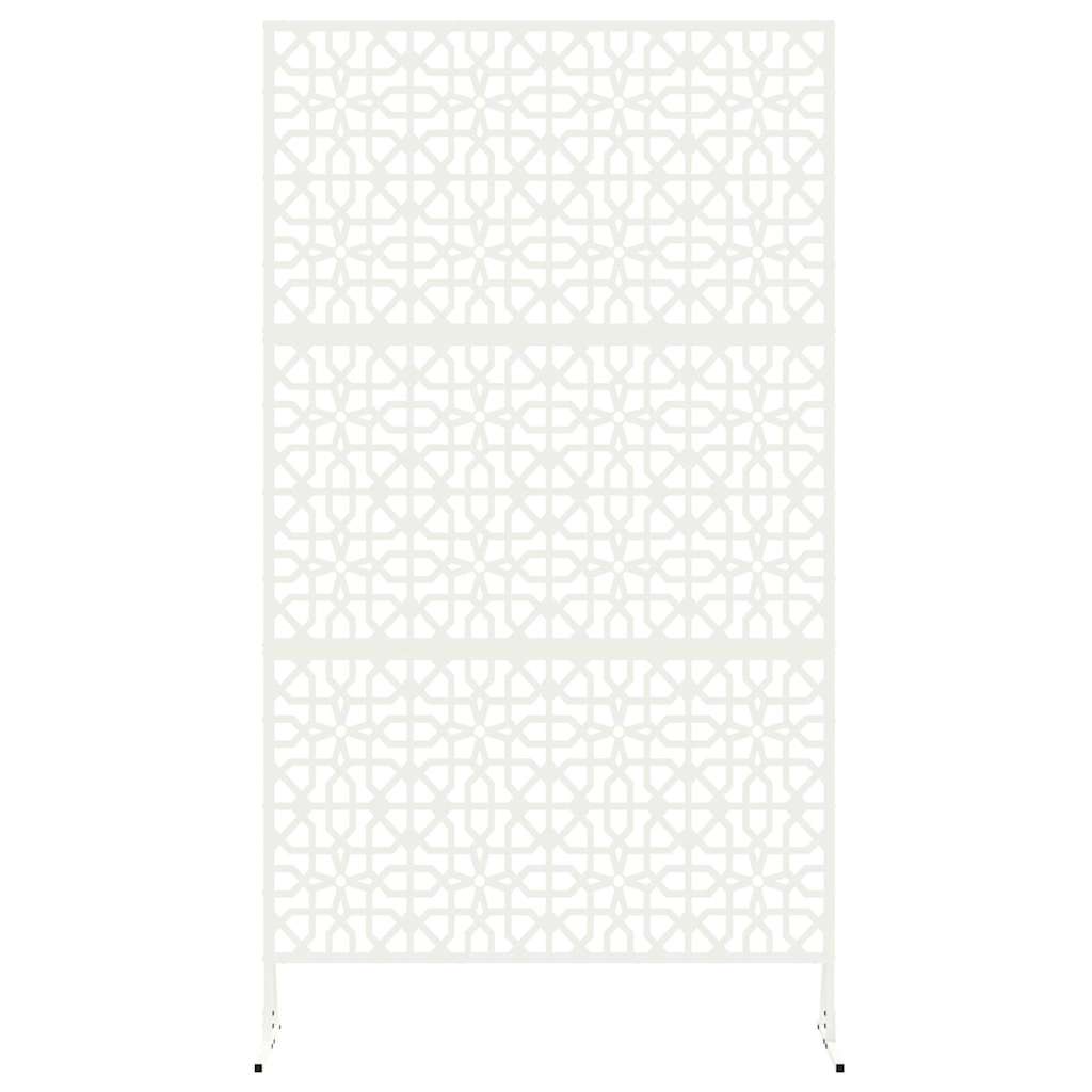 vidaXL Ekran prywatności Biały 100 x 50 x 180 cm Stal