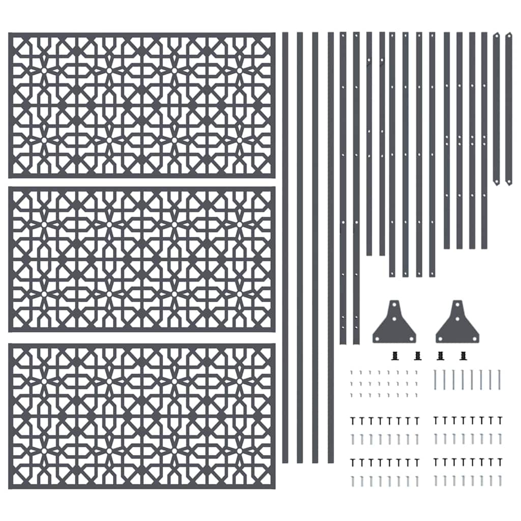 vidaXL Ekran prywatności Antracyt 100 x 50 x 180 cm Stal