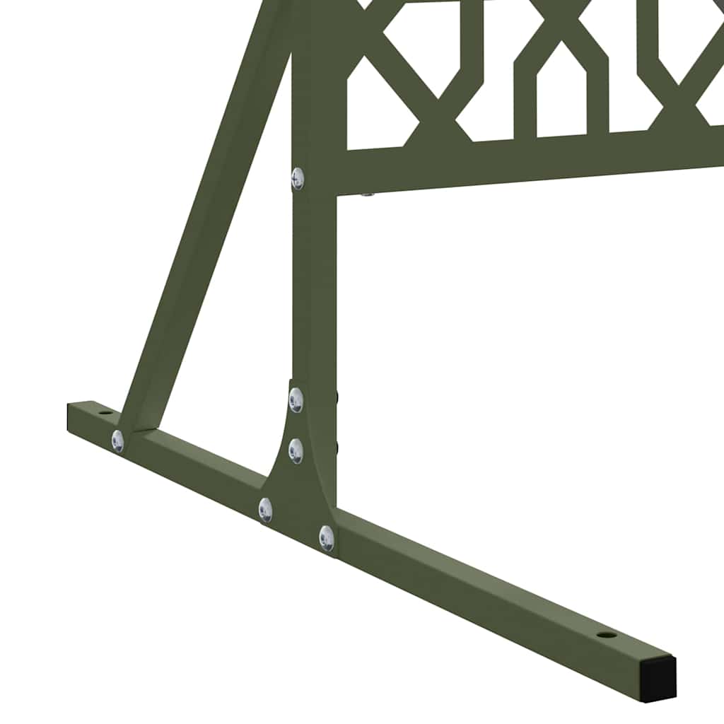vidaXL Ekran prywatności Oliwkowy 100 x 50 x 180 cm Stal
