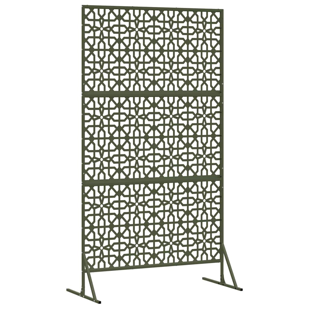vidaXL Ekran prywatności Oliwkowy 100 x 50 x 180 cm Stal