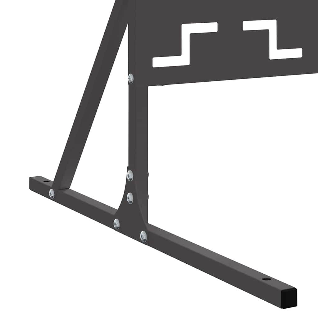 vidaXL Ekran prywatności Czarny 100 x 50 x 180 cm Stal