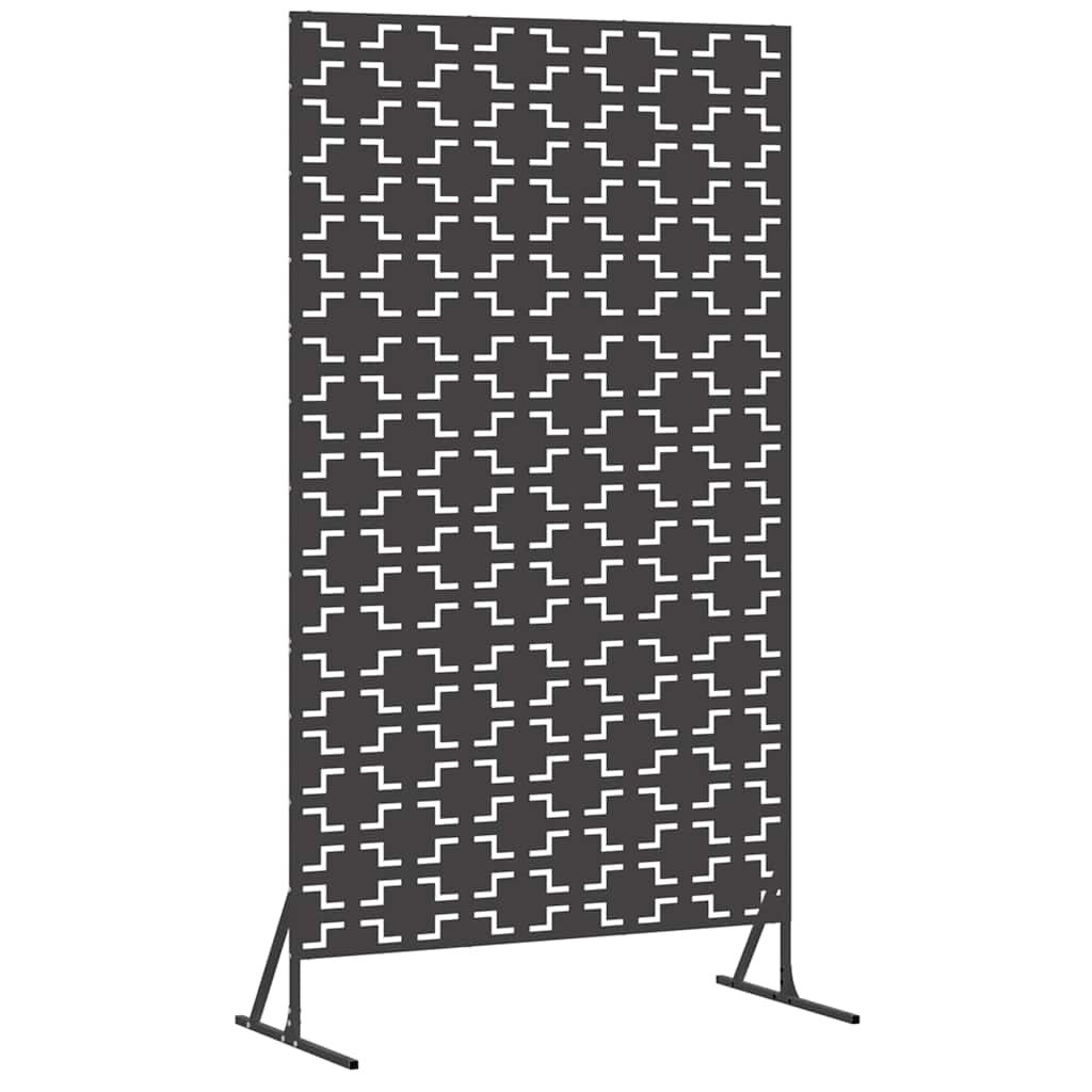 vidaXL Ekran prywatności Czarny 100 x 50 x 180 cm Stal