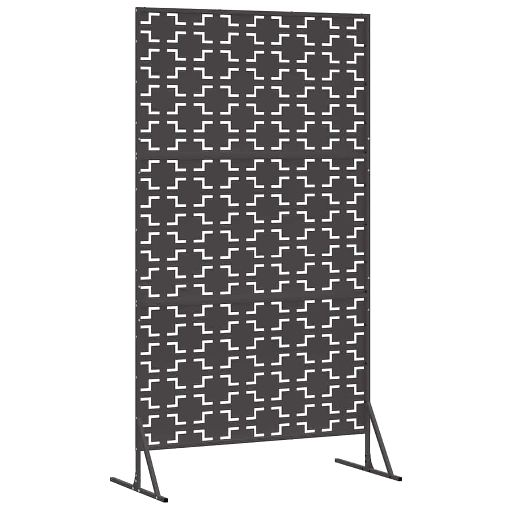 vidaXL Ekran prywatności Czarny 100 x 50 x 180 cm Stal