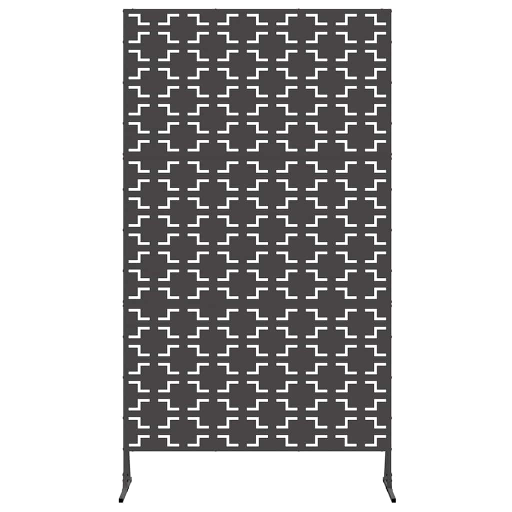 vidaXL Ekran prywatności Czarny 100 x 50 x 180 cm Stal