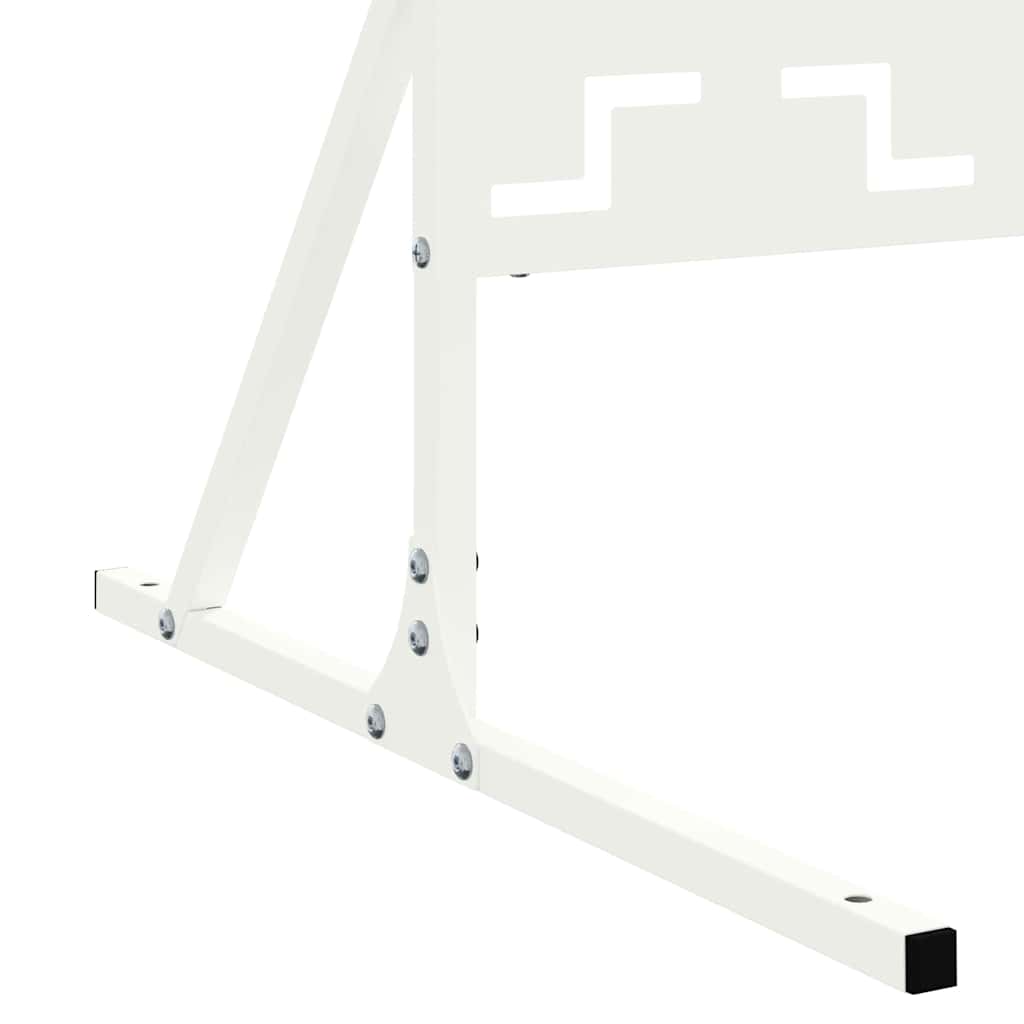 vidaXL Ekran prywatności Biały 100 x 50 x 180 cm Stal