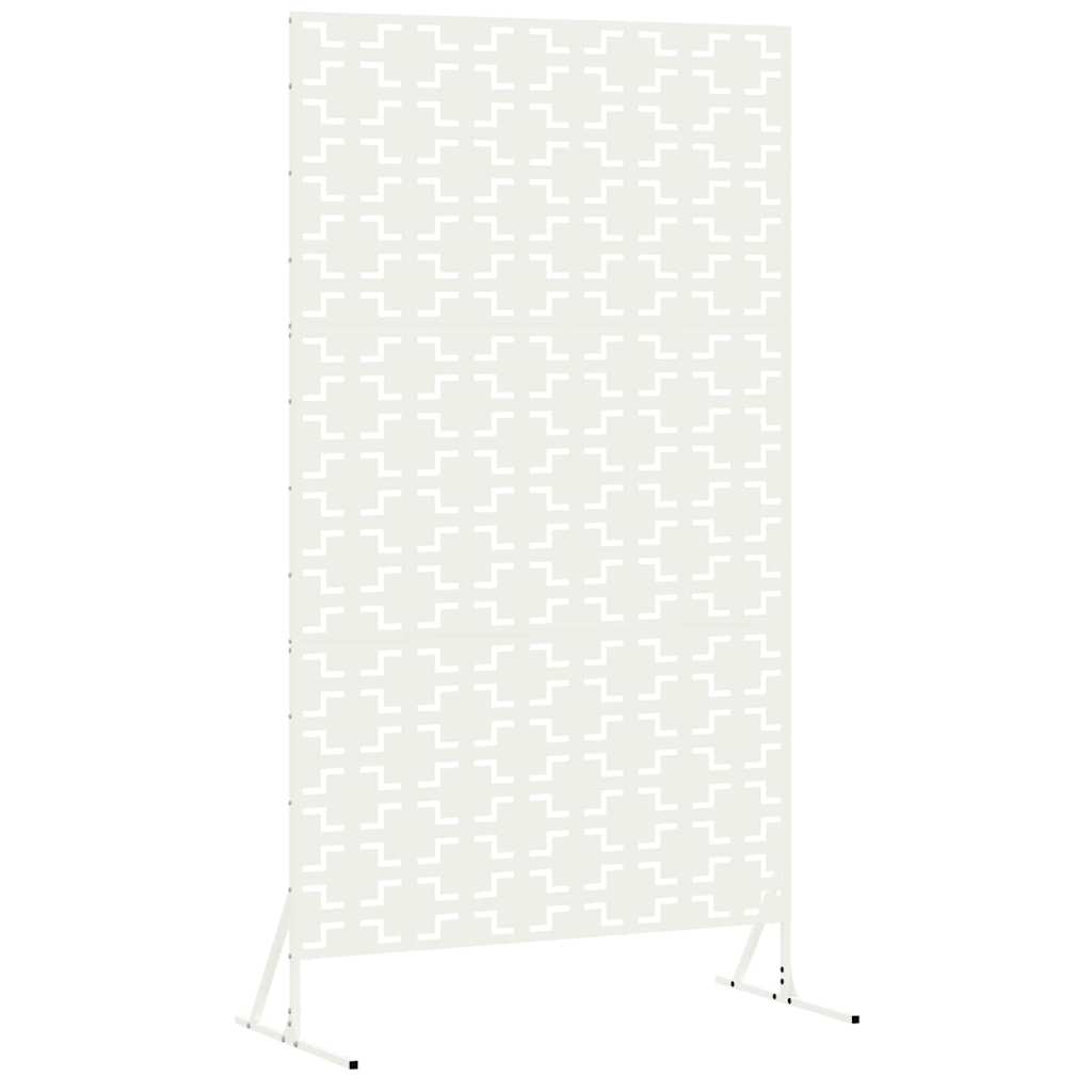vidaXL Ekran prywatności Biały 100 x 50 x 180 cm Stal