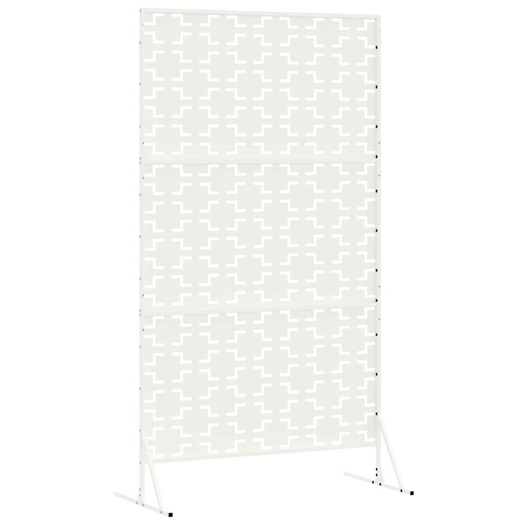 vidaXL Ekran prywatności Biały 100 x 50 x 180 cm Stal