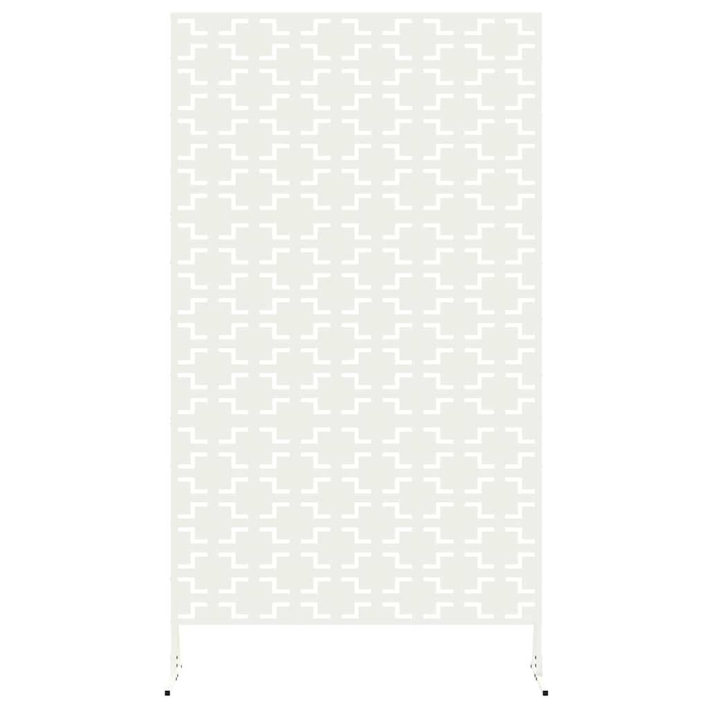 vidaXL Ekran prywatności Biały 100 x 50 x 180 cm Stal