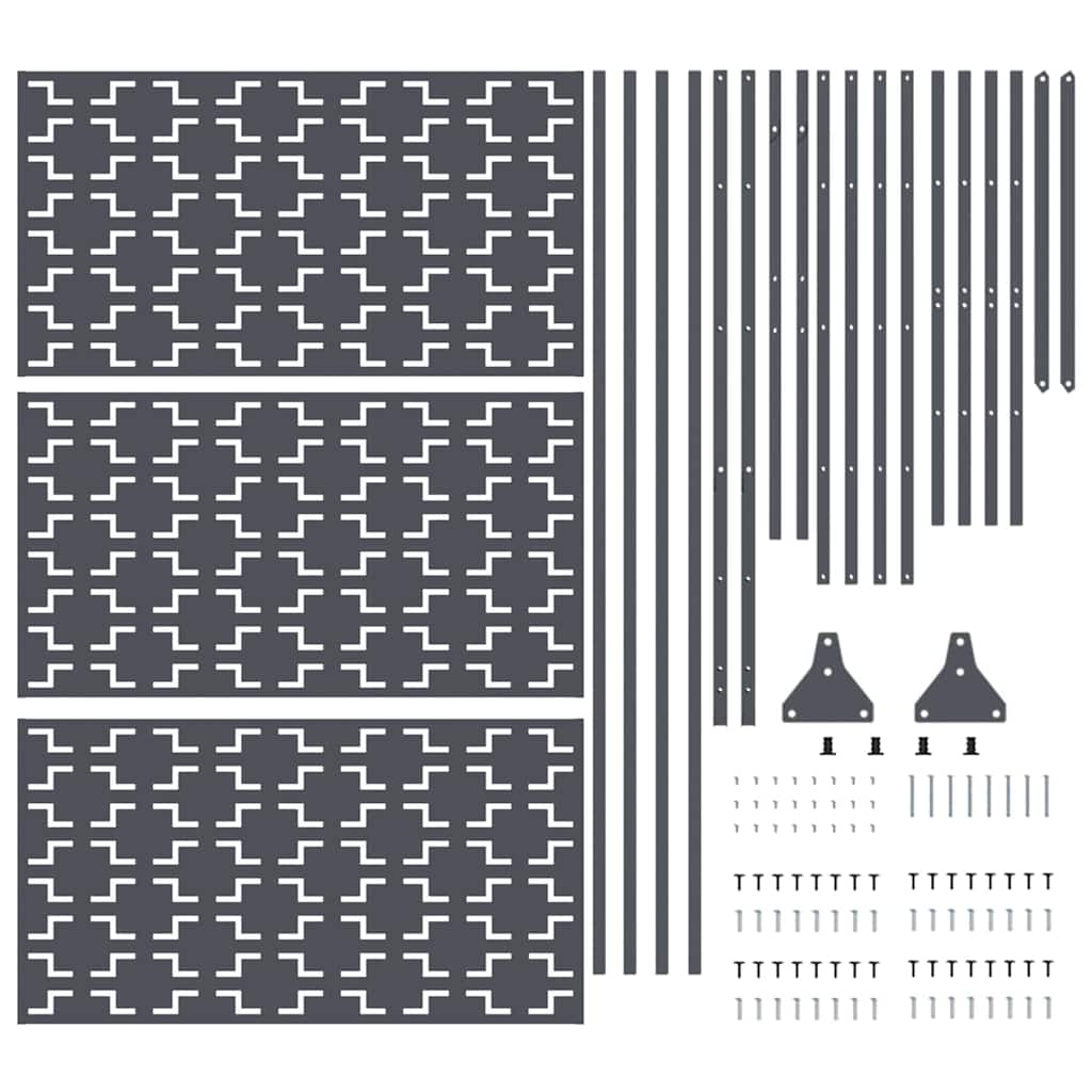 vidaXL Ekran prywatności Antracyt 100 x 50 x 180 cm Stal