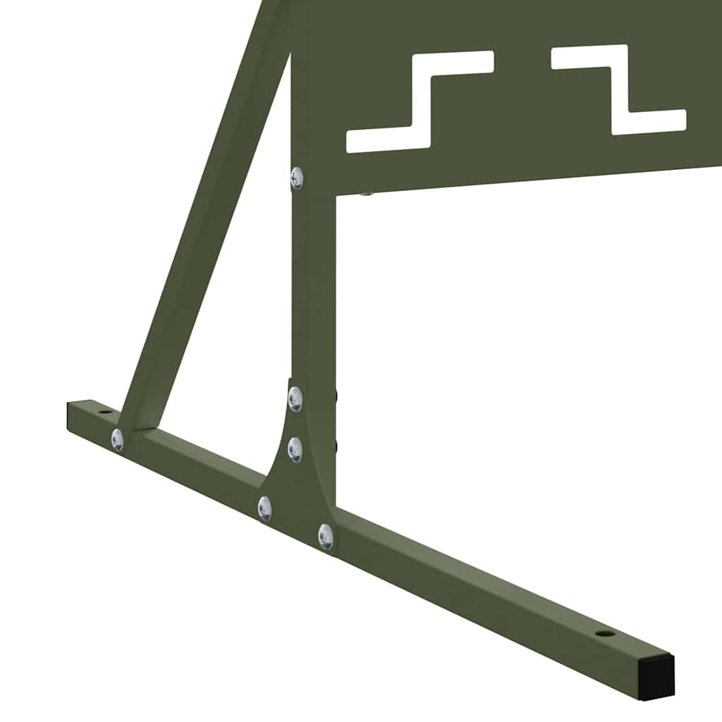 vidaXL Ekran prywatności Oliwkowy 100 x 50 x 180 cm Stal