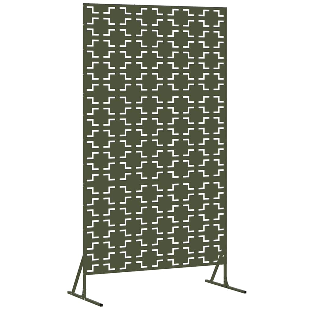 vidaXL Ekran prywatności Oliwkowy 100 x 50 x 180 cm Stal