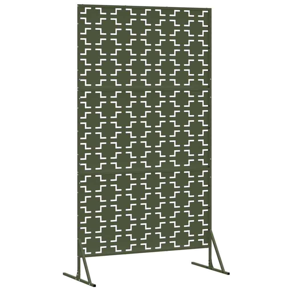 vidaXL Ekran prywatności Oliwkowy 100 x 50 x 180 cm Stal