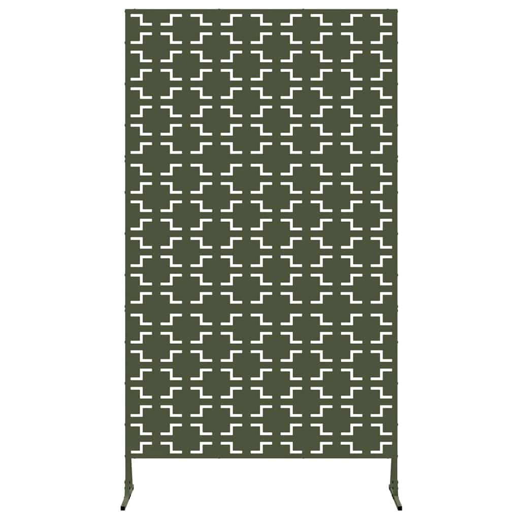 vidaXL Ekran prywatności Oliwkowy 100 x 50 x 180 cm Stal