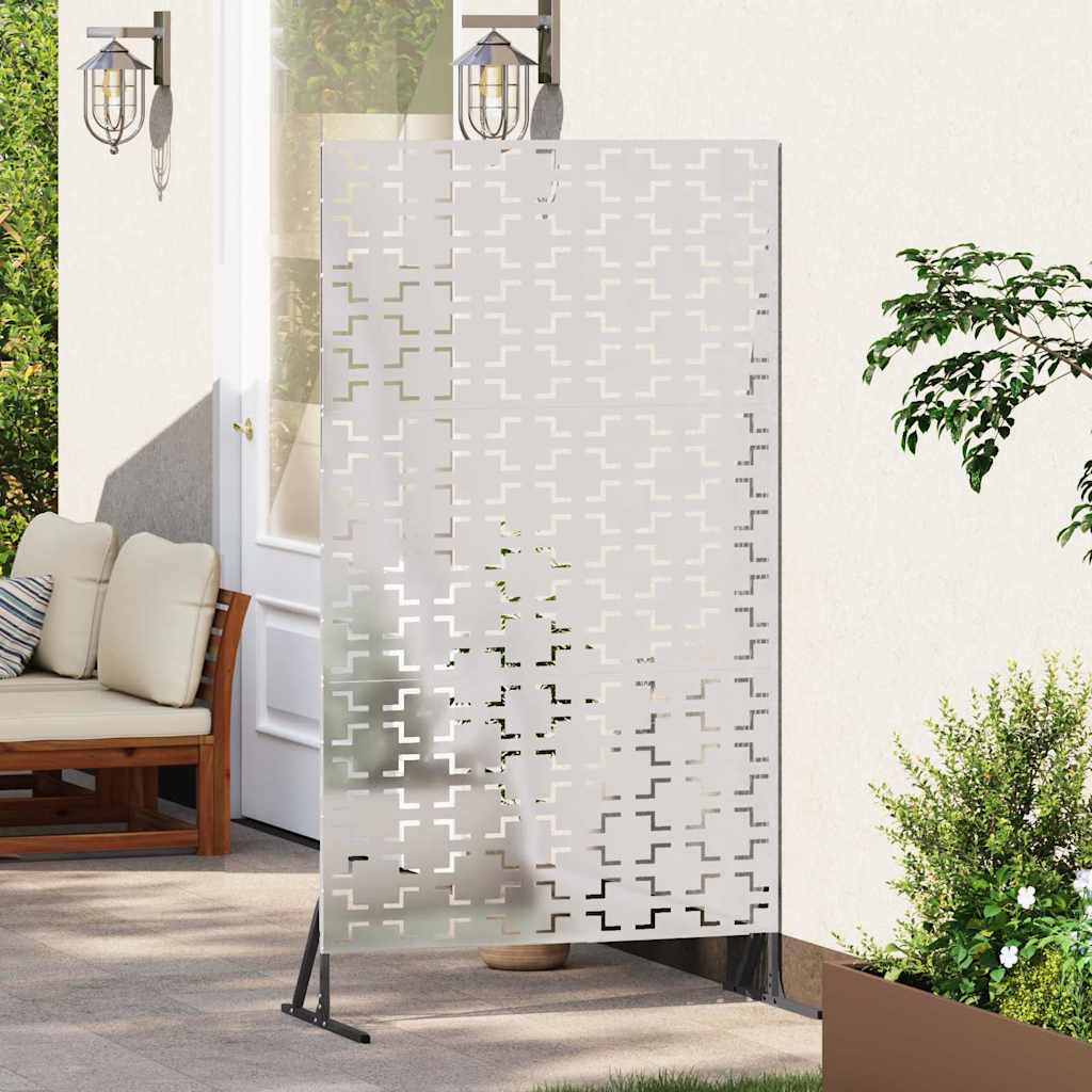 vidaXL Ekran prywatności Szary 100 x 50 x 180 cm Stal