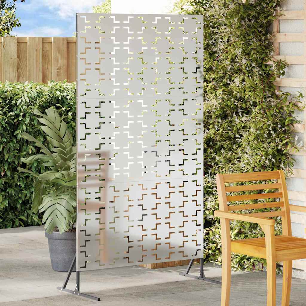vidaXL Ekran prywatności Szary 100 x 50 x 180 cm Stal
