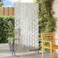 vidaXL Ekran prywatności Szary 100 x 50 x 180 cm Stal