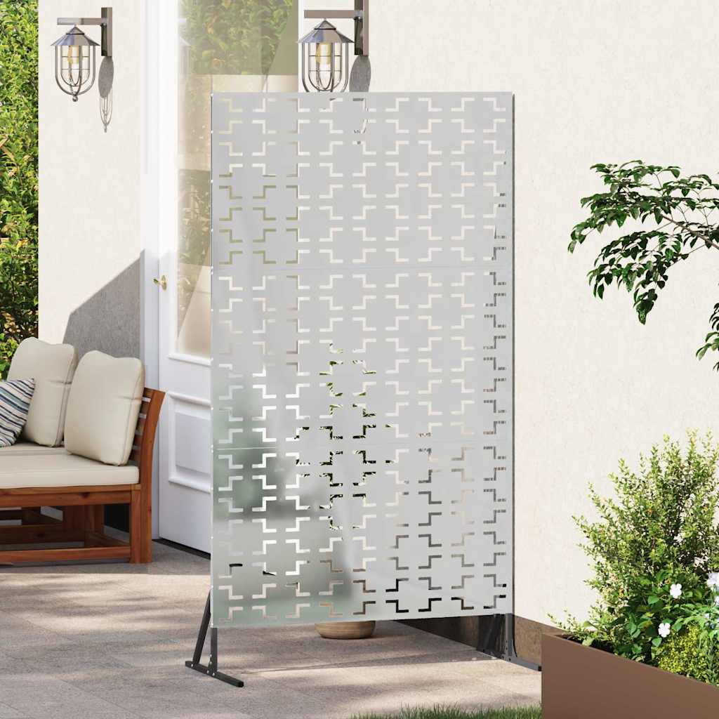 vidaXL Ekran prywatności Szary 100 x 50 x 180 cm Stal