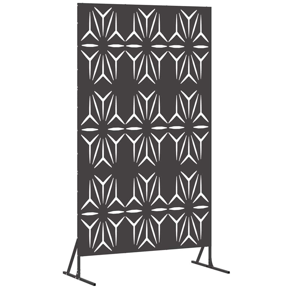 vidaXL Ekran prywatności Czarny 100 x 50 x 180 cm Stal