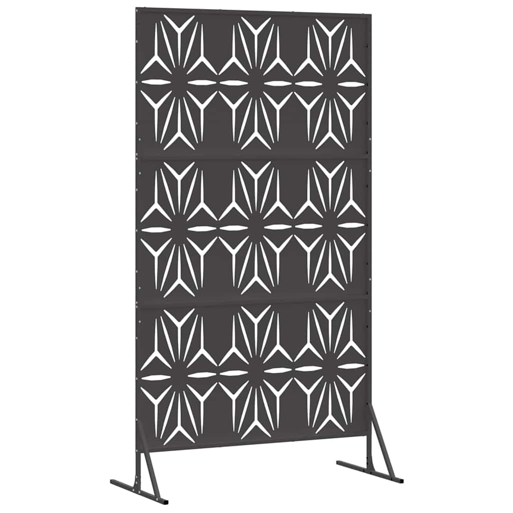 vidaXL Ekran prywatności Czarny 100 x 50 x 180 cm Stal