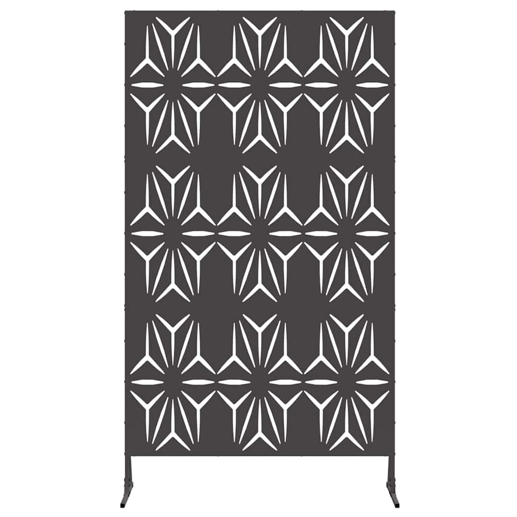 vidaXL Ekran prywatności Czarny 100 x 50 x 180 cm Stal