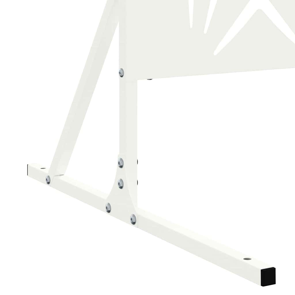 vidaXL Ekran prywatności Biały 100 x 50 x 180 cm Stal