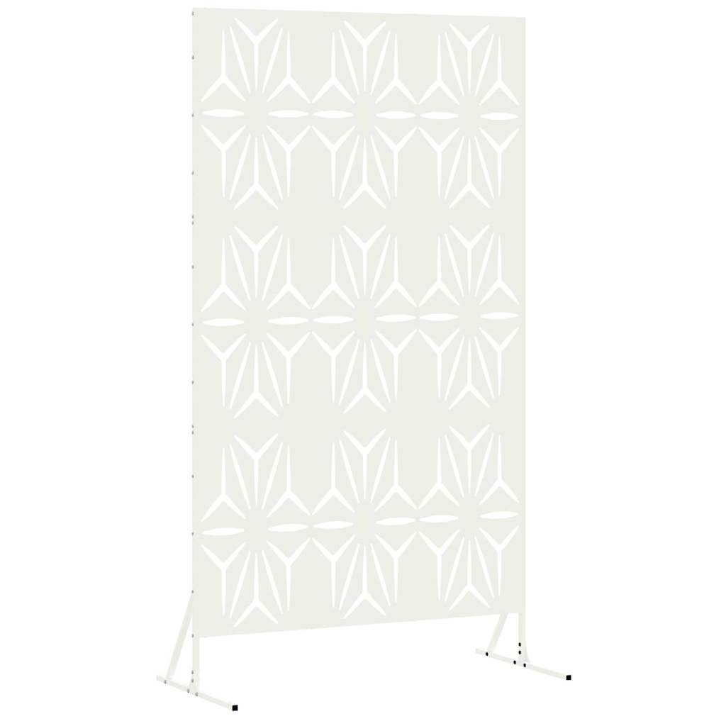 vidaXL Ekran prywatności Biały 100 x 50 x 180 cm Stal