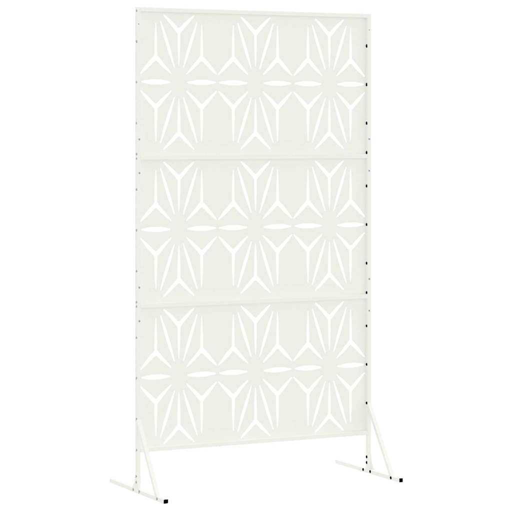 vidaXL Ekran prywatności Biały 100 x 50 x 180 cm Stal