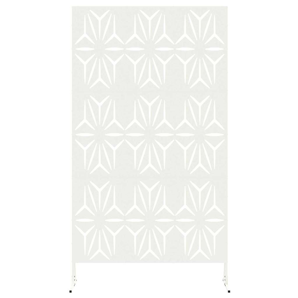 vidaXL Ekran prywatności Biały 100 x 50 x 180 cm Stal